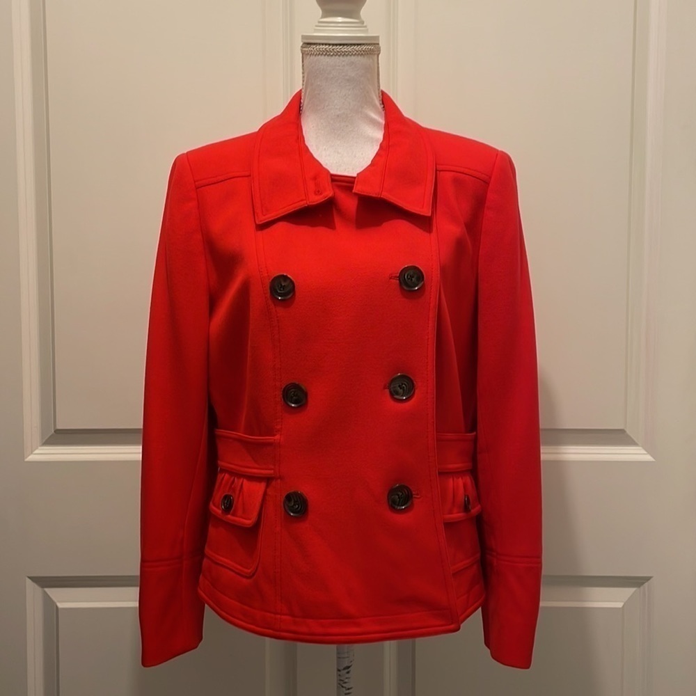 Per Se Bright Red Double-Breasted Jacket - image 1